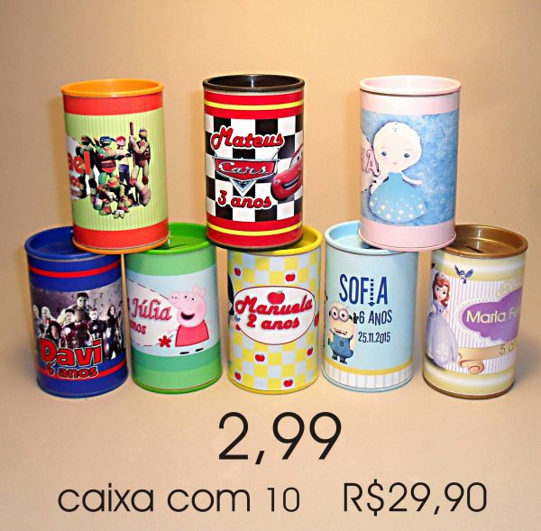 cofrinho colorido personalizado