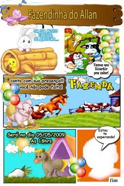 Convite Estilo Revista Fazendinha